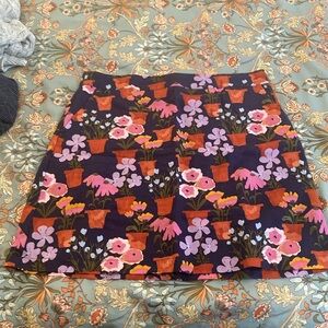 Floral mini skirt